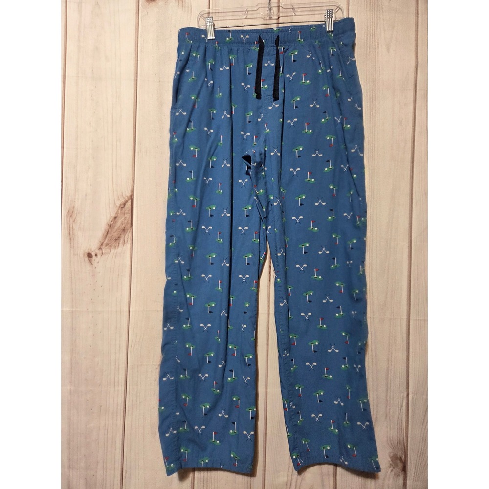 Old Navy Mens Blue Golf Print Cotton‎ Pajama Pants Lounge Sleepwear Large